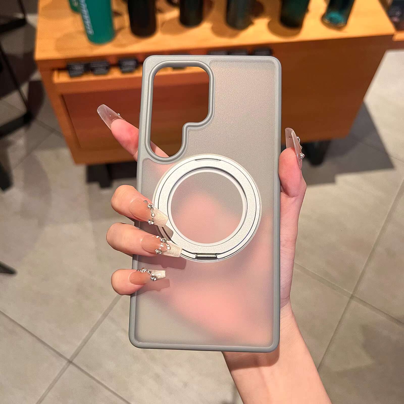 Hot 2025 New Shockproof Wireless Charging Magnetic Stand Mobile Phone case for Samsung S24 ultra Plus