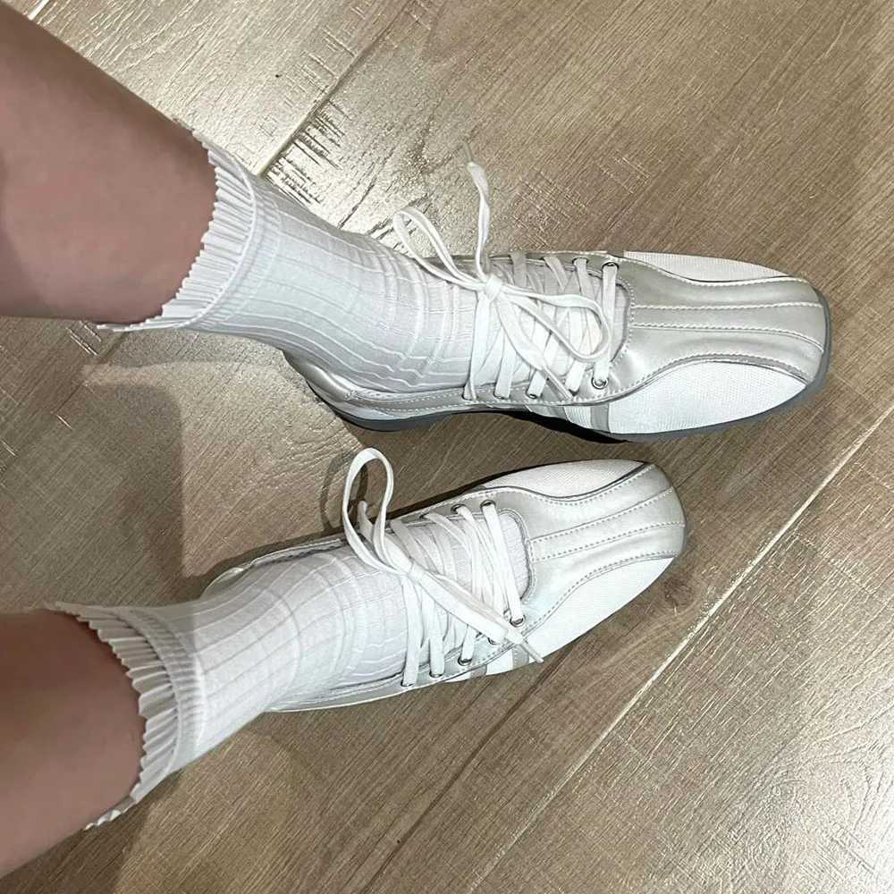 Womens Ballet Apartment Fi Lace Sports Shoes Casual Shoes Comfortable and Lightweight Ballet Sports ShoesXJ250319