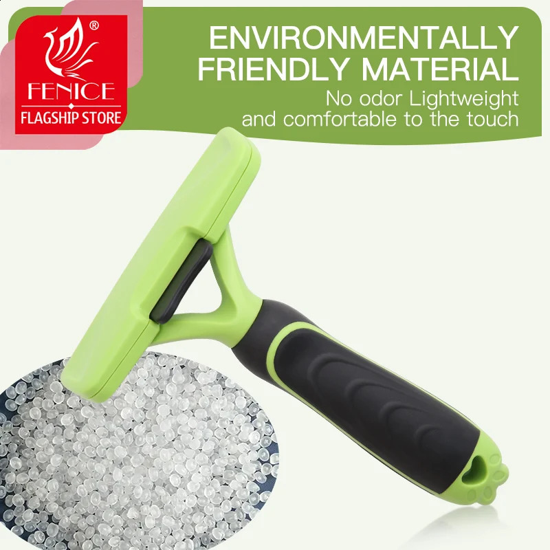 Fenice selfcleaning curved wire brush used for dogs cats hair removal massage pet comb beauty products 250318