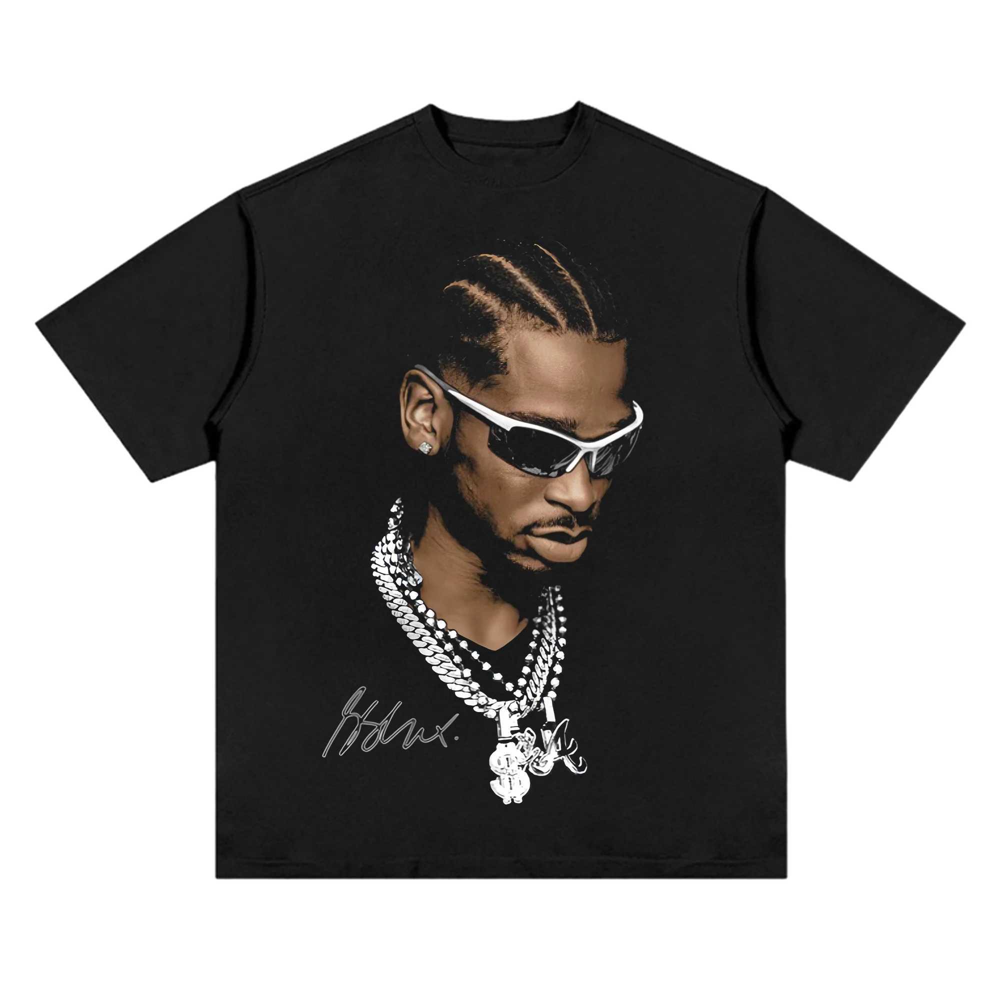 American professional basketball star printed cotton short sleeved basketball fan sports T-shirt summer casual mens and womens T-shirtT250318
