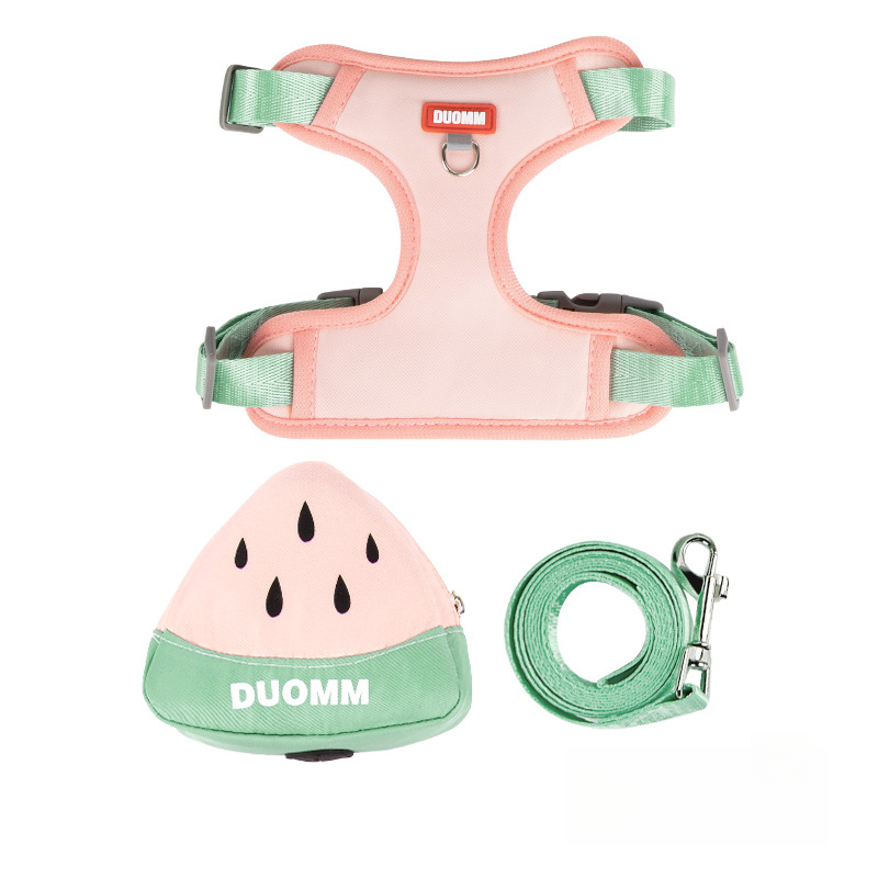 New pet leash vest type self-backpack small puppy dog chest strap walking dog rope spot wholesale