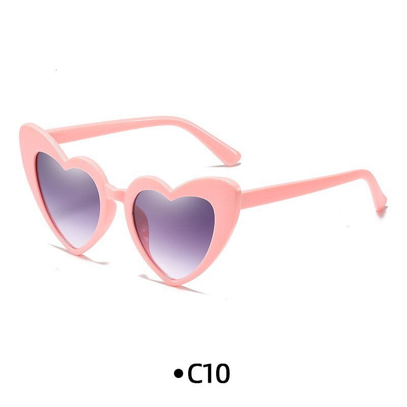 Polarized Sunglasses for Women Classic Retro Style UV Protection Enhanced Edition Internet Celebrity Same Style Trendy Fashion Peach Heart Love Women 