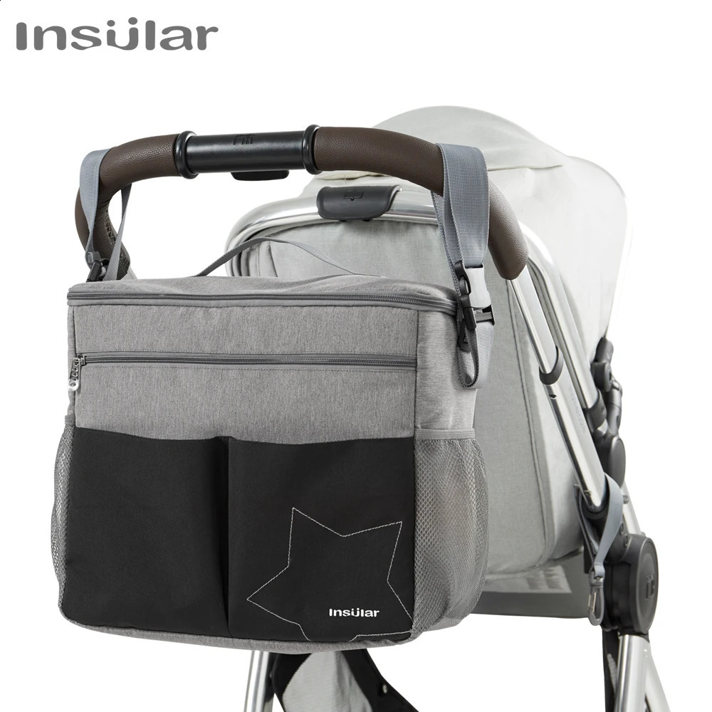 Insular Mommy Diaper Bags Mother Large Capacity Travel Nappy Backpacks with Anti-loss Zipper Solid Baby Maternity Nursing Bags 250319
