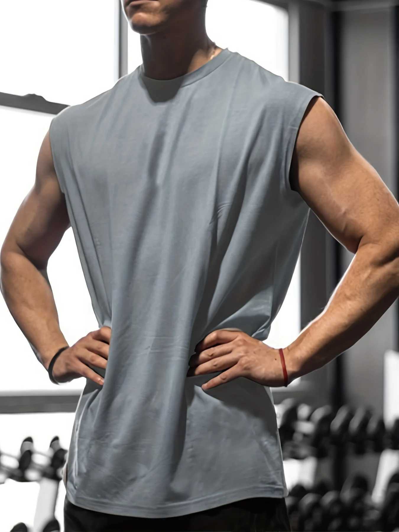 Mens Summer Fitness Set Breathable and Loose Fitness Training Sleeveless T-shirt Mens Quick Drying Tank Top Fitness ClothiT250318