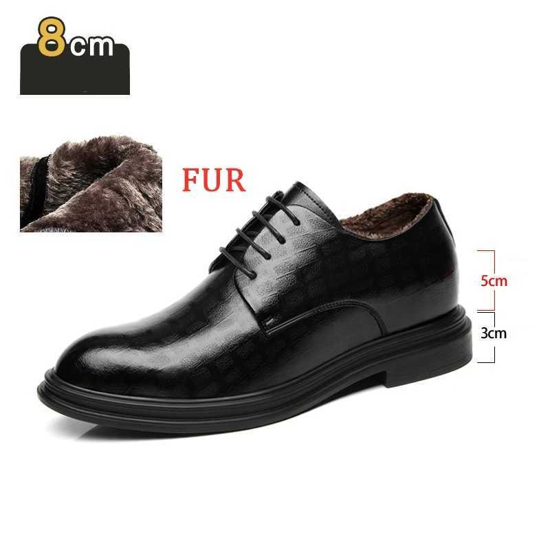Elevator shoes mens dress shoes 3/6/8cm mens formal shoes winter/spring classic business luxury mens Oxford shoe set shoesXJ250319
