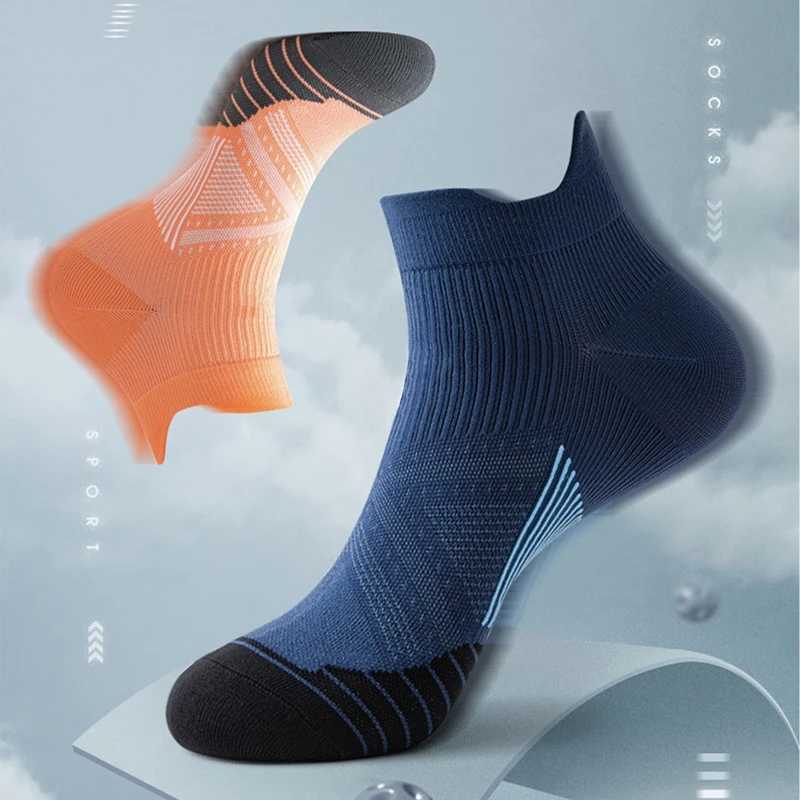5 pairs of mens and womens summer fitness socks marathon anti slip fast drying sweat inhalation pressure socks X250319