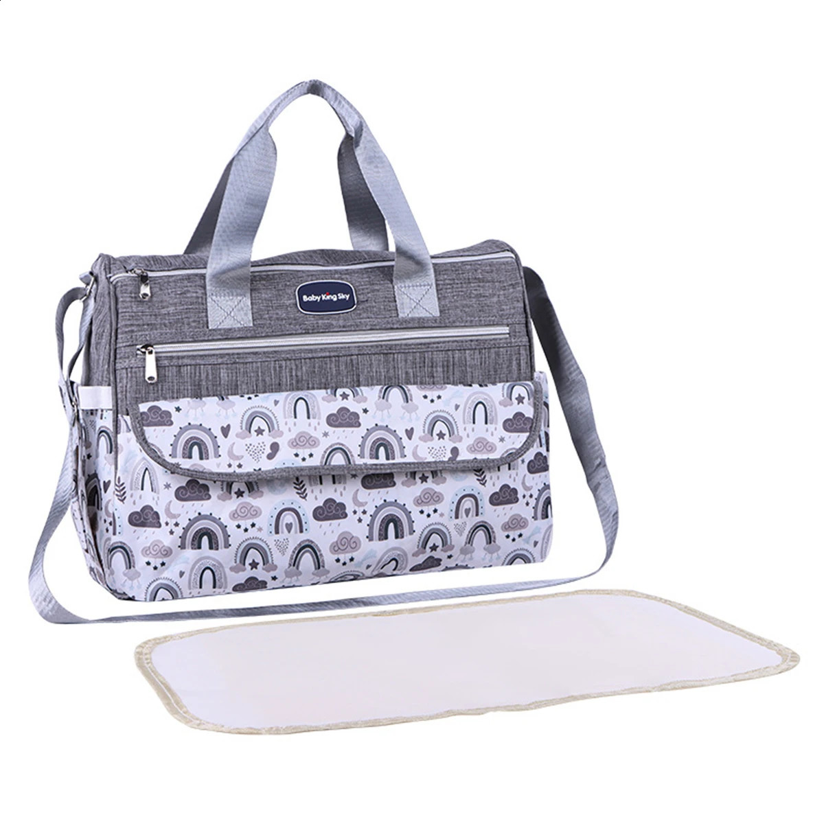 Fashion Single Shoulder Large Capacity Mommy Bag Multi functional printed diagonal diaper bag Handheld Mother and baby bag 250319