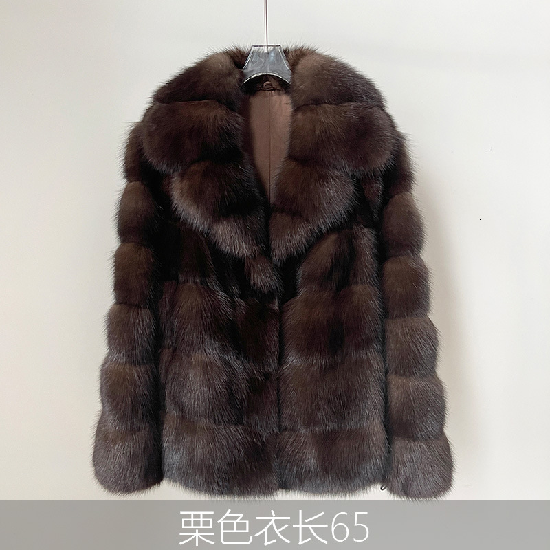 2023 new high-end vintage mink coat texture for autumn winter, thick and warm, fashionable cut groove artificial fur