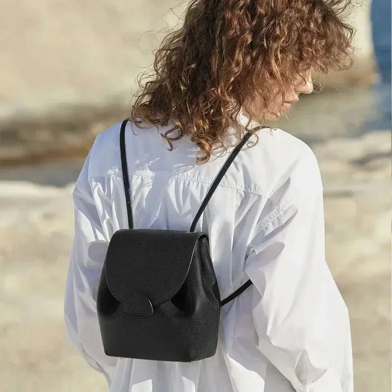 French Fashion Backpack Commuting Comfort Trend Brand Design Simple Pure Color High Quality Women's Crossbody Bag