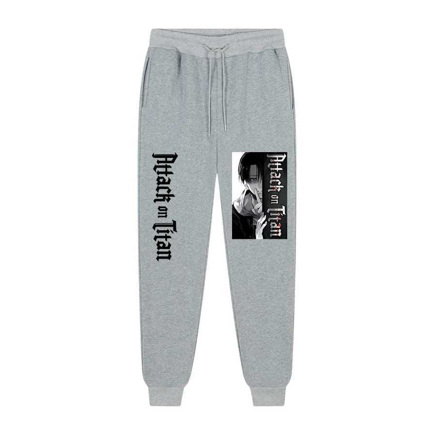 Quality Fleece Trousers Japanese Anime Attack on Titan Printed Men Women Men Jogging Pants Hip Hop Streetwear Men SweatpantS X250319