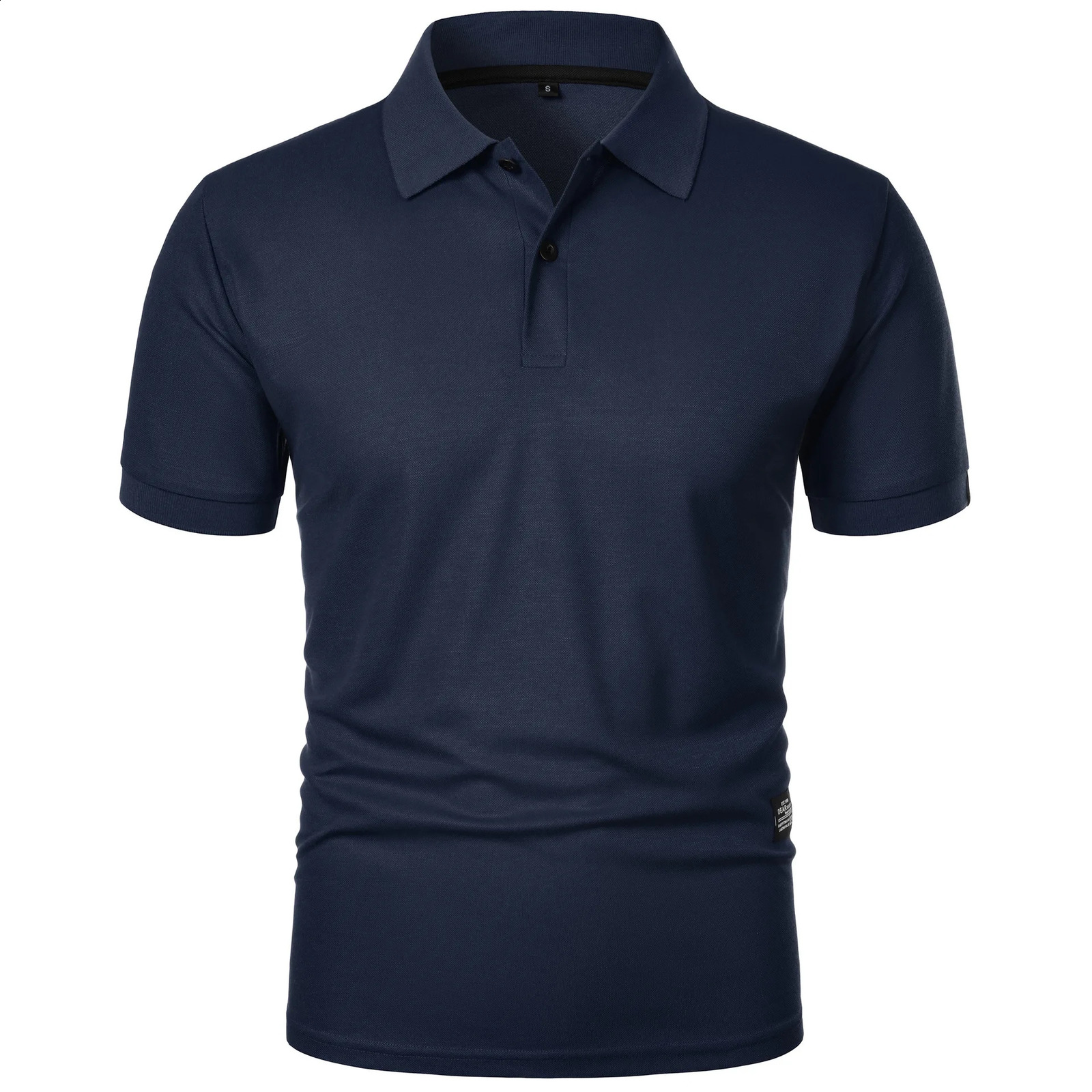 Cross border Summer Mens Polo with Polo Collar and Button Up Solid Color Large Casual Sports Polo Shirt 250319
