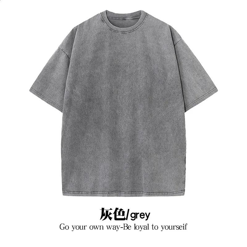 Summer womens cotton loose Oneck oversized Tshirt mens Korean Y2k top casual retro short sleeved 250319