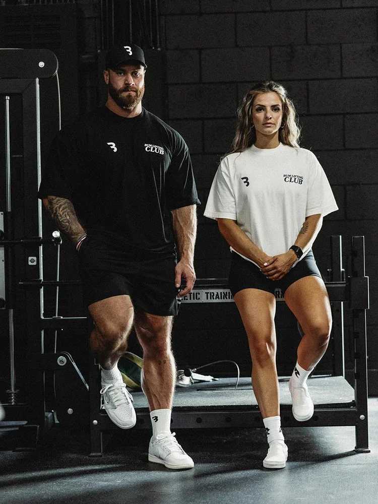 CBUM Chris Fitness Large T-shirt Loose Cotton Short Sleeve Mens US Quarter Sleeve Sports Womens TopT250318