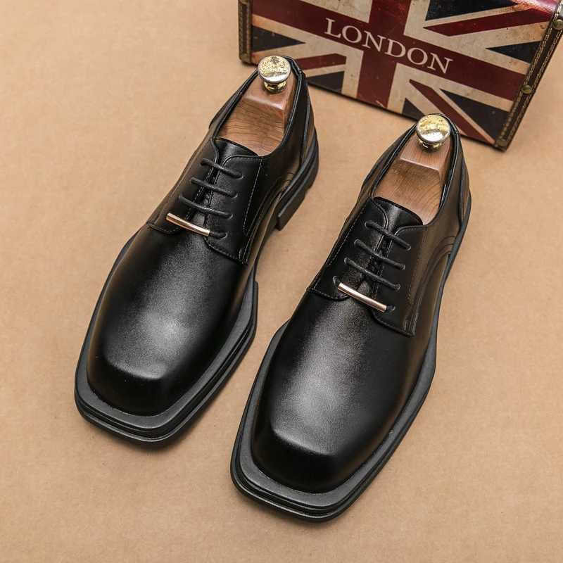 New Mens Retro Fi White Thick soled Formal Shoes Mens Wedding Ball Home Sapato Social MasculinoXJ250319