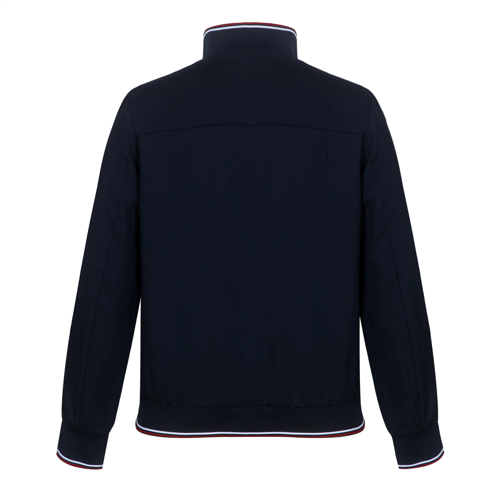 Mens baseball jacket spring thin zipper stand up collar navy blue student sports 250317