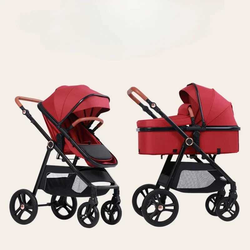 Multi functional three in one lightweight childrens stroller luxurious landscape stroller foldable newborn stroller Z250319