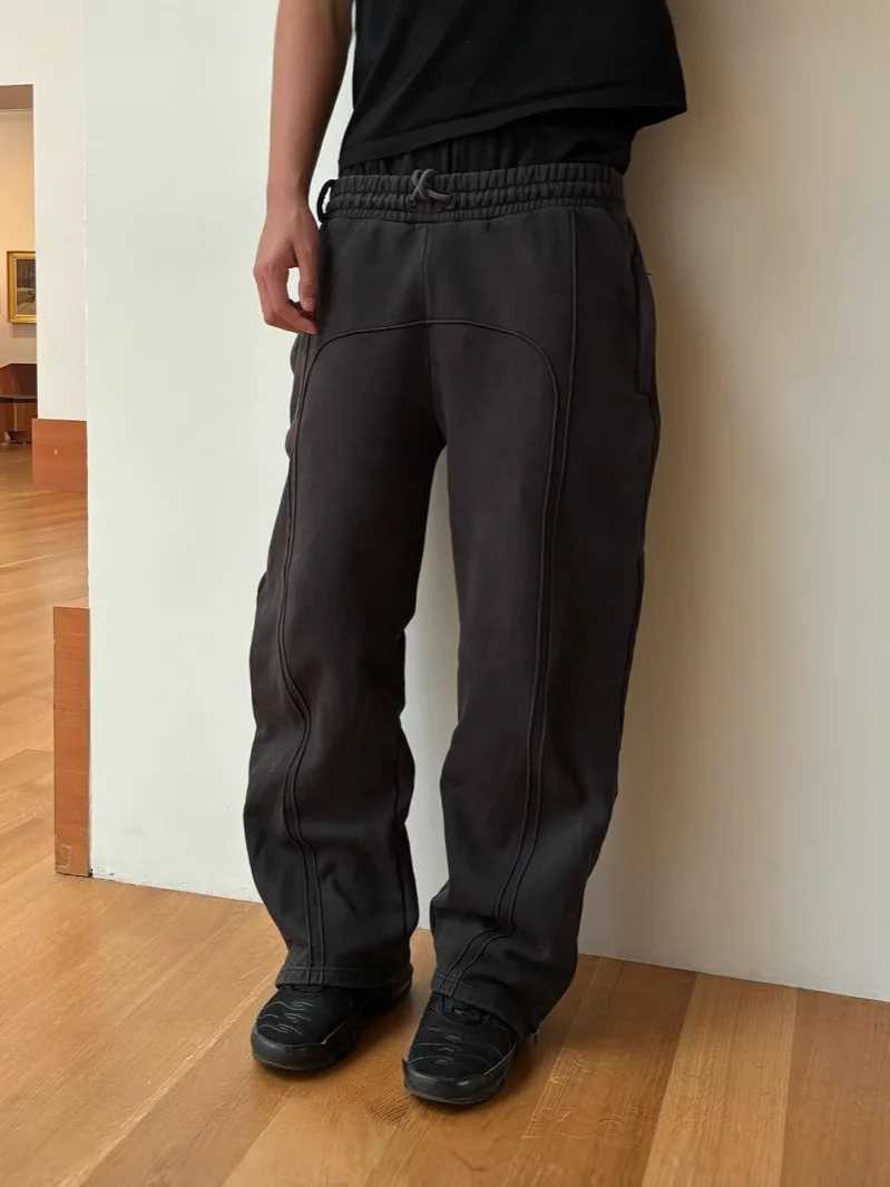 Men Y2K Baggy Pants 2025 High Street Trendy Straight Casual Loose Pants Harajuku Retro Harajuku Splicing Oversized Sweatpants X250319
