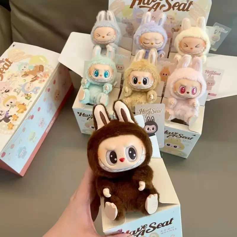 Hot The Monsters Have A Seat Series Labubu Vinyl Plush Doll Blind Box Toy Action Character Animation Model Mystery Box Gift SeriesT250318