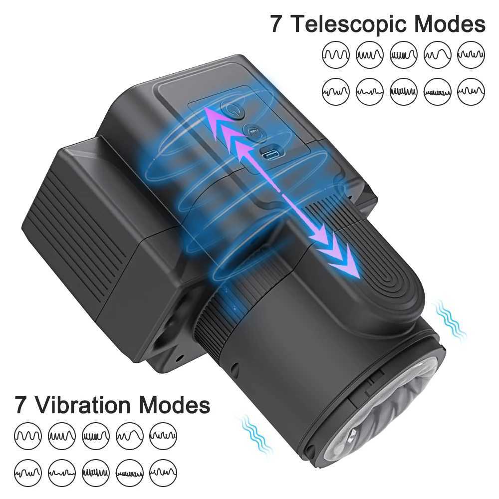 Automatic Masturbator Sex Toy Mens Masturbator Cup Push type Telescopic Masturbation Piston Open Adult EquipmentXJ250319