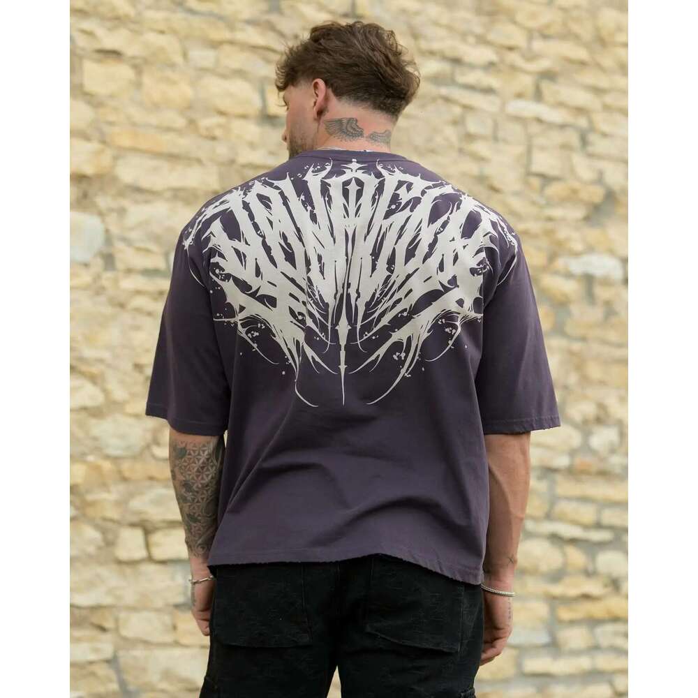YA American style new spring/summer men's T-shirt, men's casual loose fashion brand printed cotton short sleeved sportswear