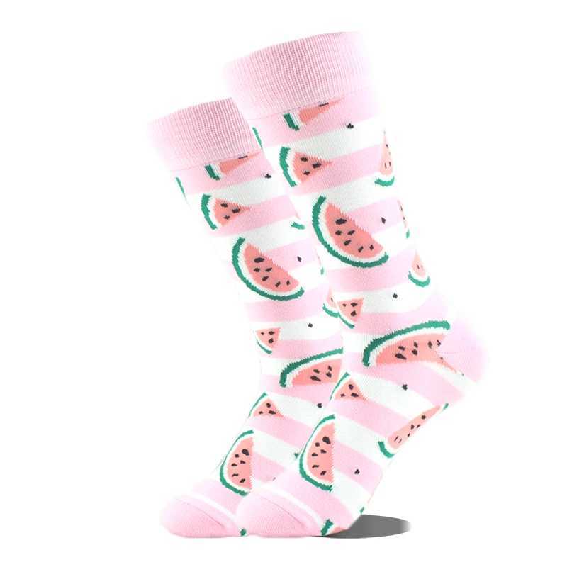 Happy Design Ctue Fun Socks Mens Animal Food Patterns Sokken Divertedos Jacquard Calcetines Neutral Hip Hop Skateboarding Socks X250319