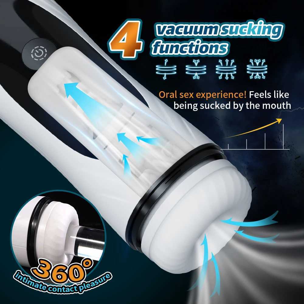 Automatic retractable male masturbation cup oral stimulation sucking vibration masturbation massage cat adult sex toyXJ250319