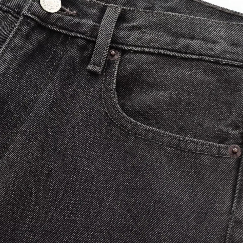 PB ZA Autumn Womens Loose and Weight Loss Casual High Waist Straight Leg Jeans 250317