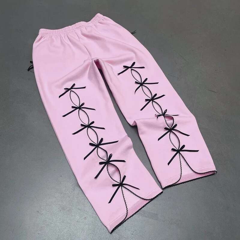 Haruku Fashion New Suit Casual Hollow Letters Street Youth Plus Fleece Sweatpants Sports Personality Trend