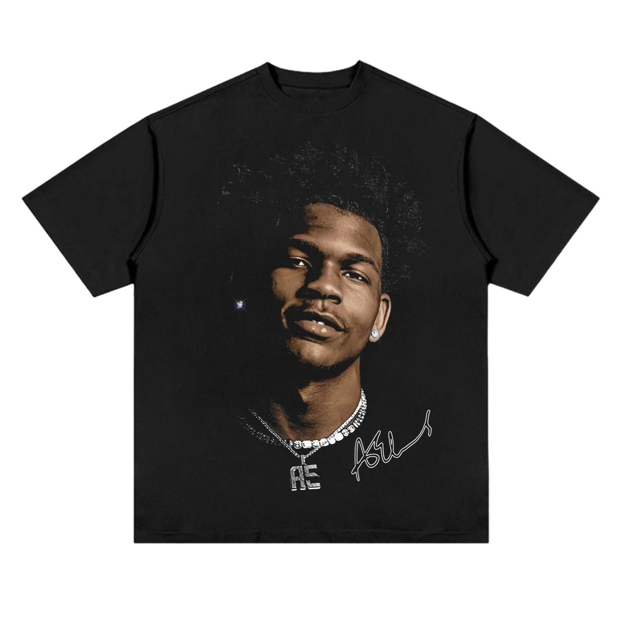 American professional basketball star printed cotton short sleeved basketball fan sports T-shirt summer casual mens and womens T-shirtT250318