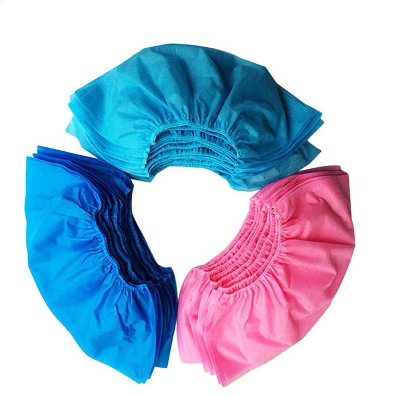 100 pieces of disposable boots and shoe covers that are non slip waterproof recyclable suitable for indoor outdoor floor protectors 250318