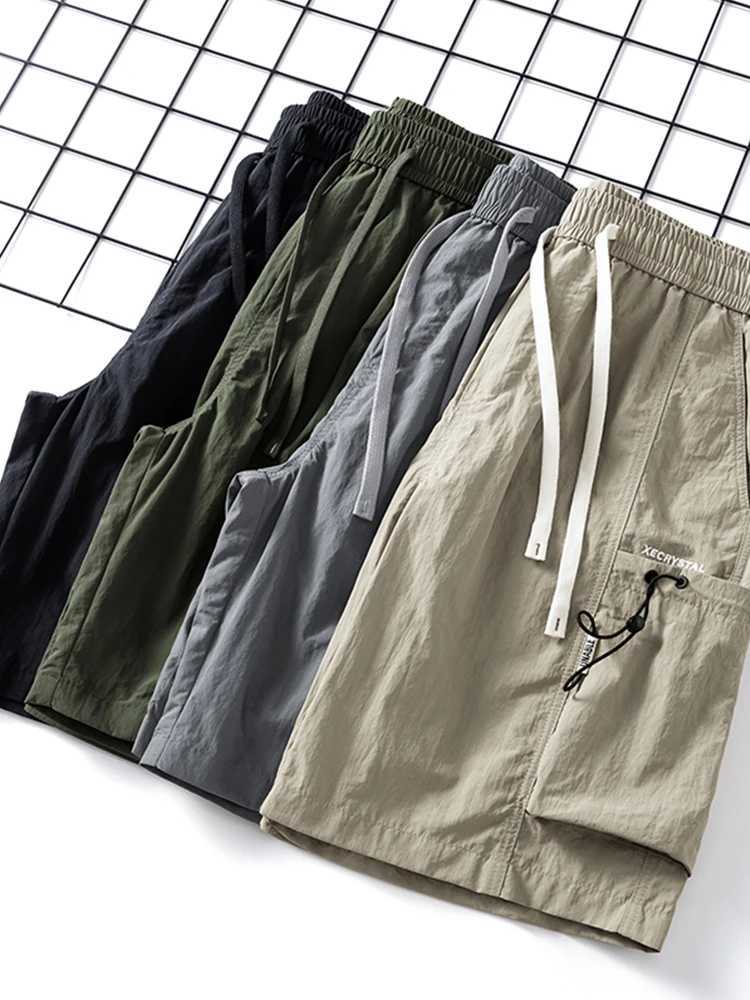 2024 Summer Mens Thin Shorts Cargo Side Pocket Runner Bermuda Knee Basketball Shorts Mens M-4XL W250319