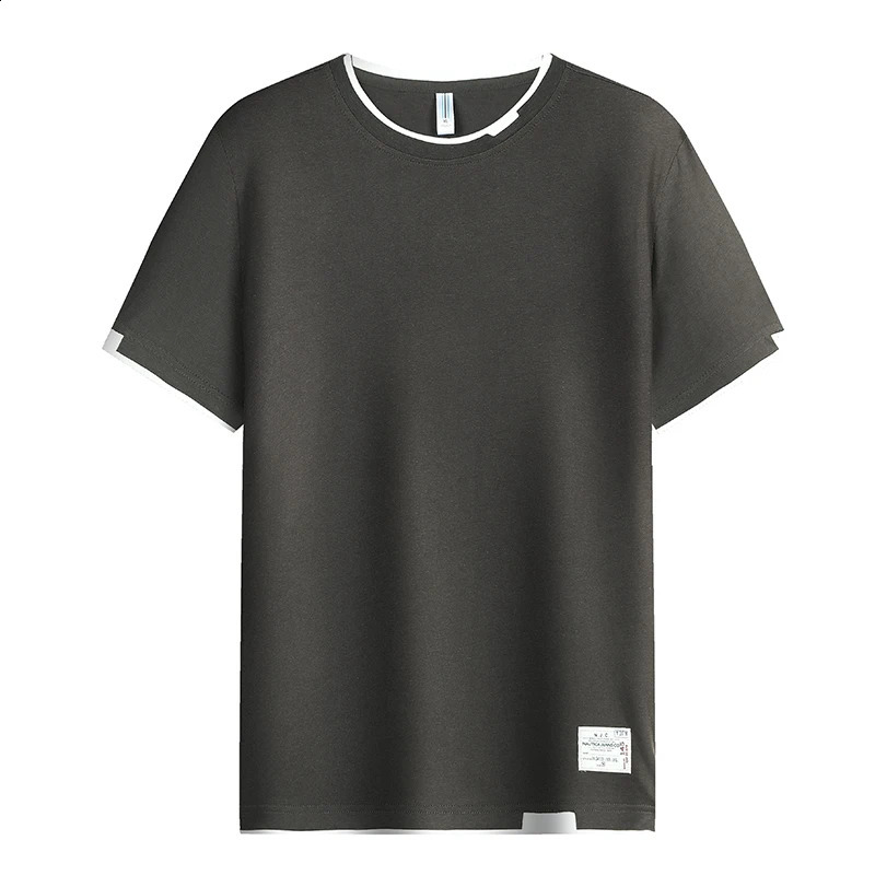 FGKKS Casual T-shirt For Men Pure Cotton Breathable Fashion Short Sleeve High Quality Casual T-shirt For Men 250319