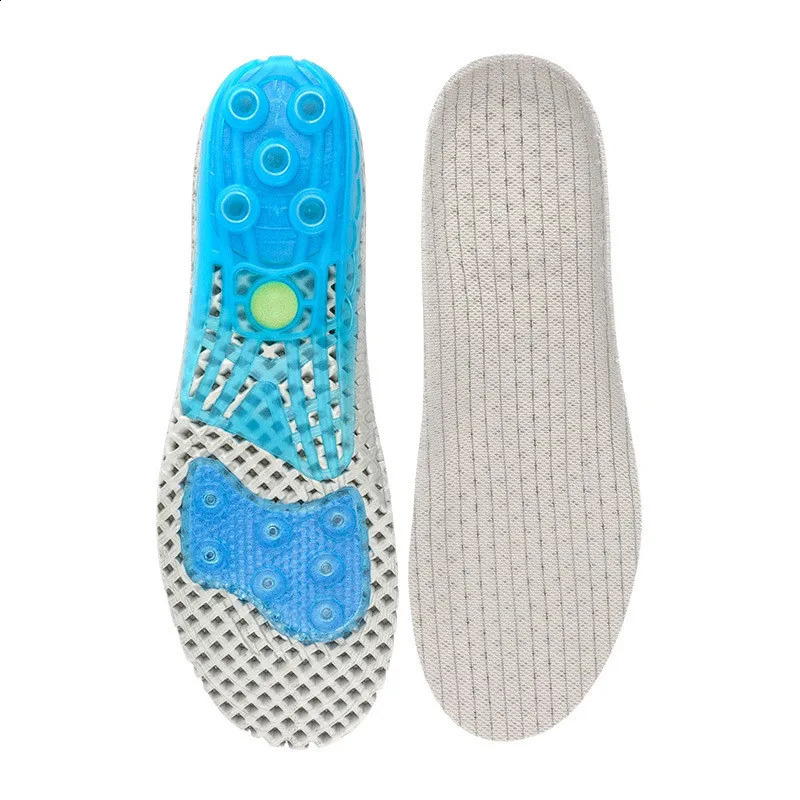 Running Sport Basketball Insoles Silicone EVA insoles silicone shoes pads for Plantar Heel Shock Absorption Pads soles insert 250319
