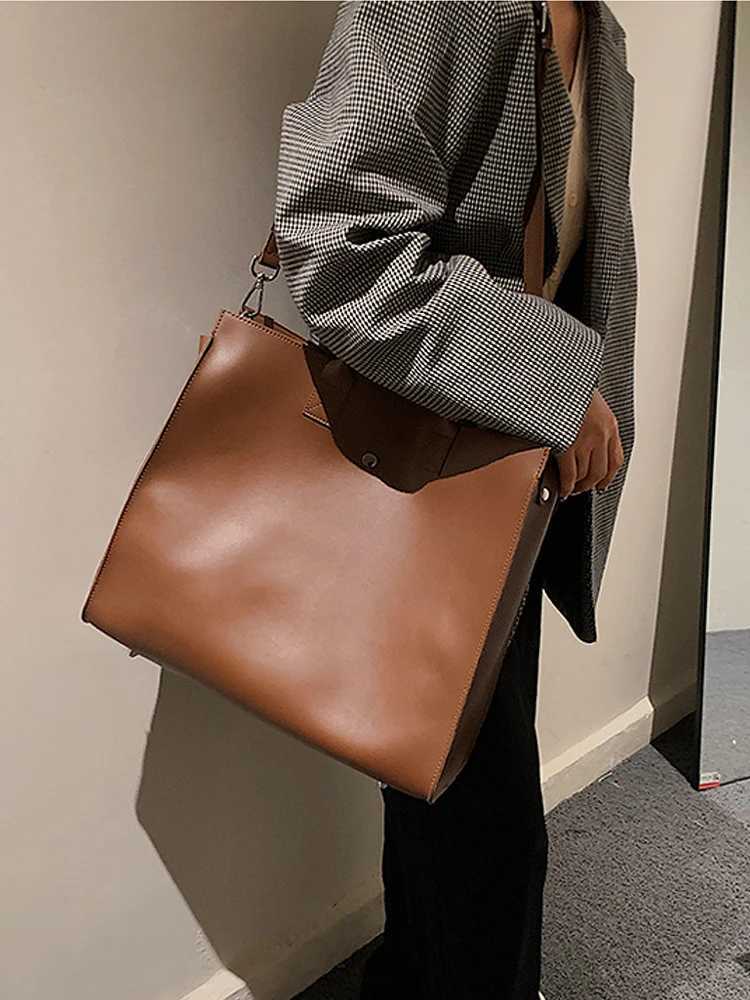 Vintage Shoulder Bags: High Qi hot Large-Capacity Tote Bag With Simple, Modern Design - Portable Handbag Z250318