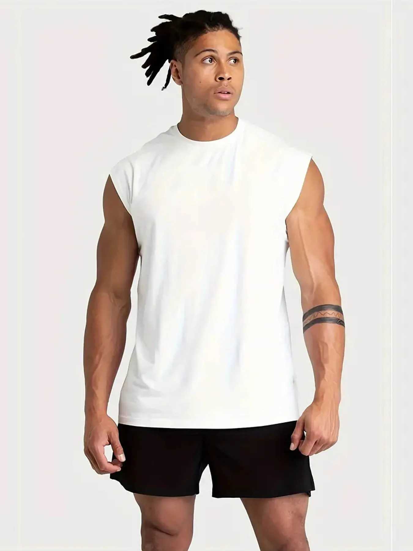 Mens Summer Fitness Set Breathable and Loose Fitness Training Sleeveless T-shirt Mens Quick Drying Tank Top Fitness ClothiT250318