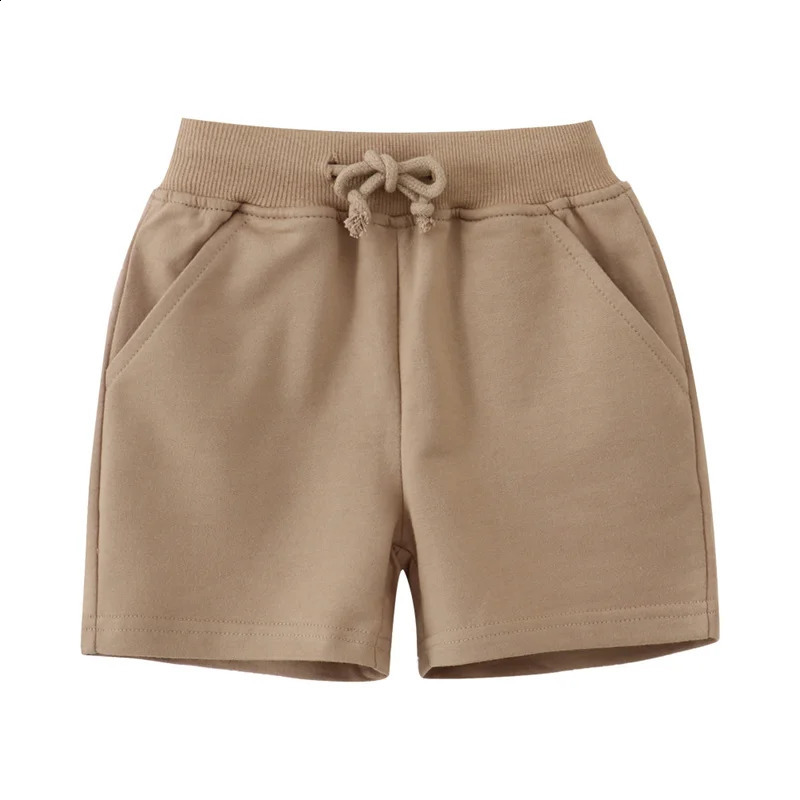 Jumping Meters 2-7T Summer Boys Shorts Plain Drawstring Kids Trousers Baby Boys Girls Short Pants Solid Childrens Clothes 250319