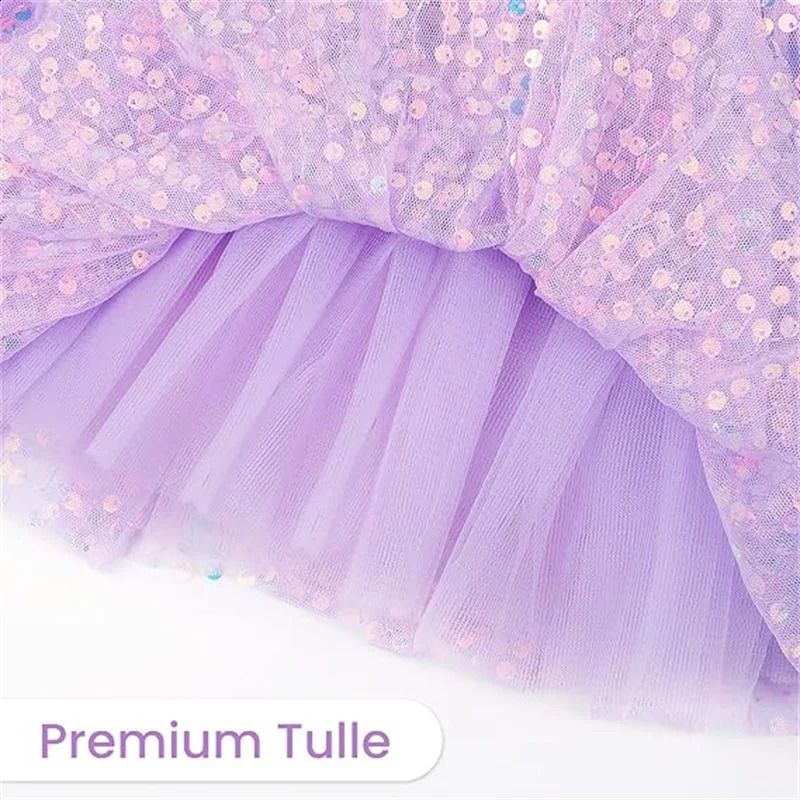 Girls Sequin Skirts Toddler Tutu Skirt Tulle Dance Skirts Girls Birthday Fashion Clothes 250319