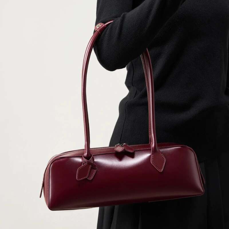 Hifashion Genuine Leather Underarm Shoulder Bags For Women 2025 Designer Top Handle Tote Purses Sausage Ladies Handbags