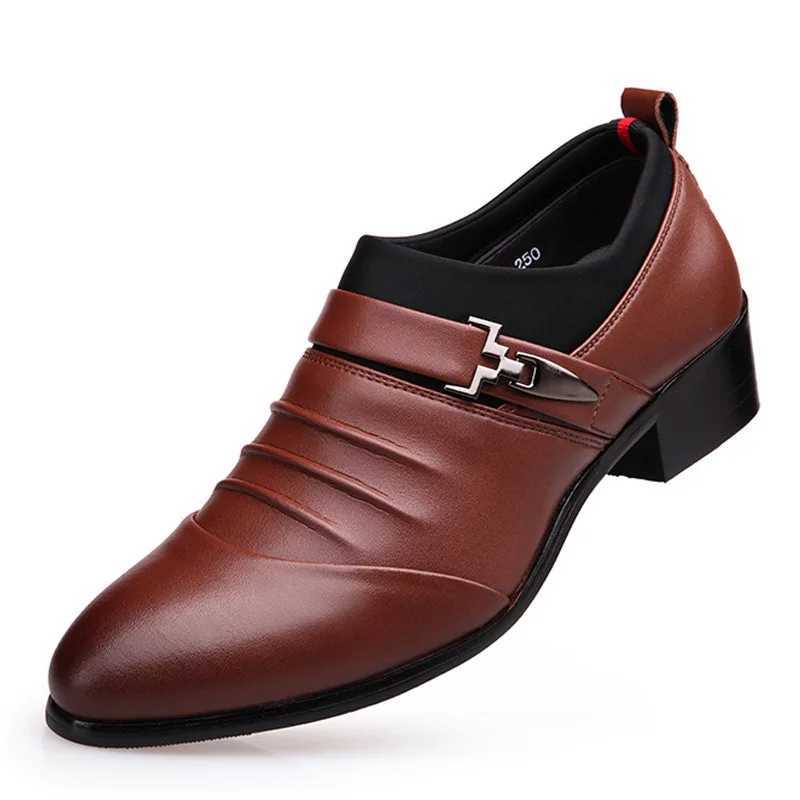 Mens casual leather shoes and orgasmic mens shoes business formal casual shoes UK Pointed toe capsXJ250319