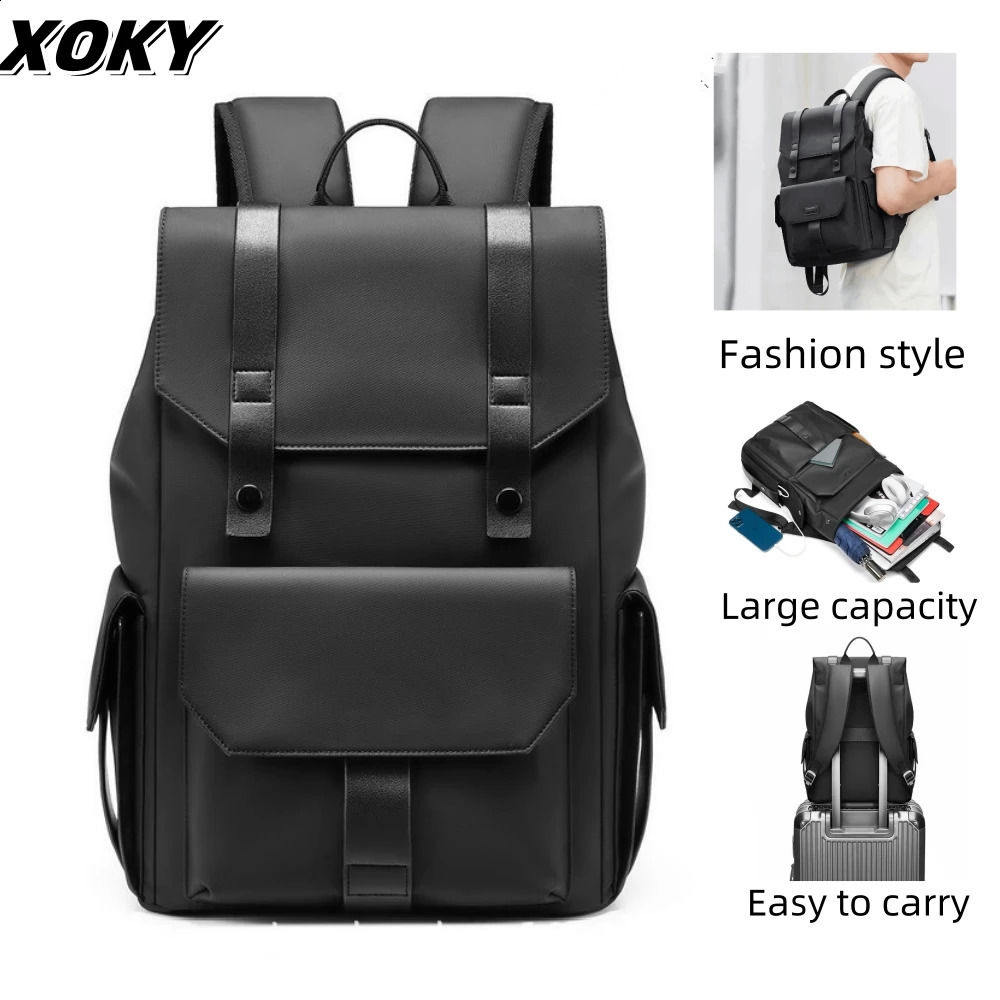XOKY Fashion Business Backpack Men Travel Waterproof Expandable Large Capacity Bag 2301 250317