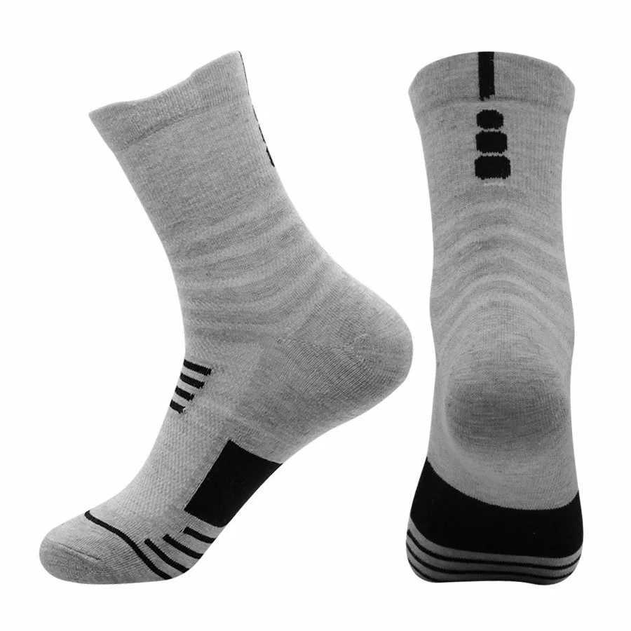 1/6 pairs of mens basketball sports socks fashionable striped sweatshirts breathable absorption running badminton couples casual socks X250319