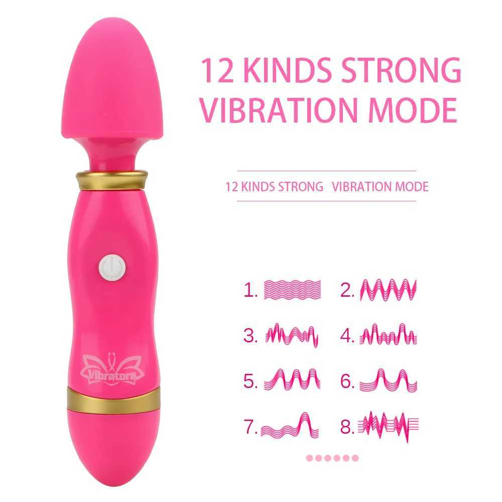 Female sex toy G-Spot vibrator tactile stimulation 12 speed silicone AV wand magic wand W250319