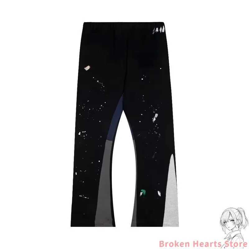 Vintage Hip Hop Letter Baggy Casual Pants Casual Tie Dye Sweatpants Y2K Clothing Men Women Stretch Waist Jogging Pants TrousersT250319