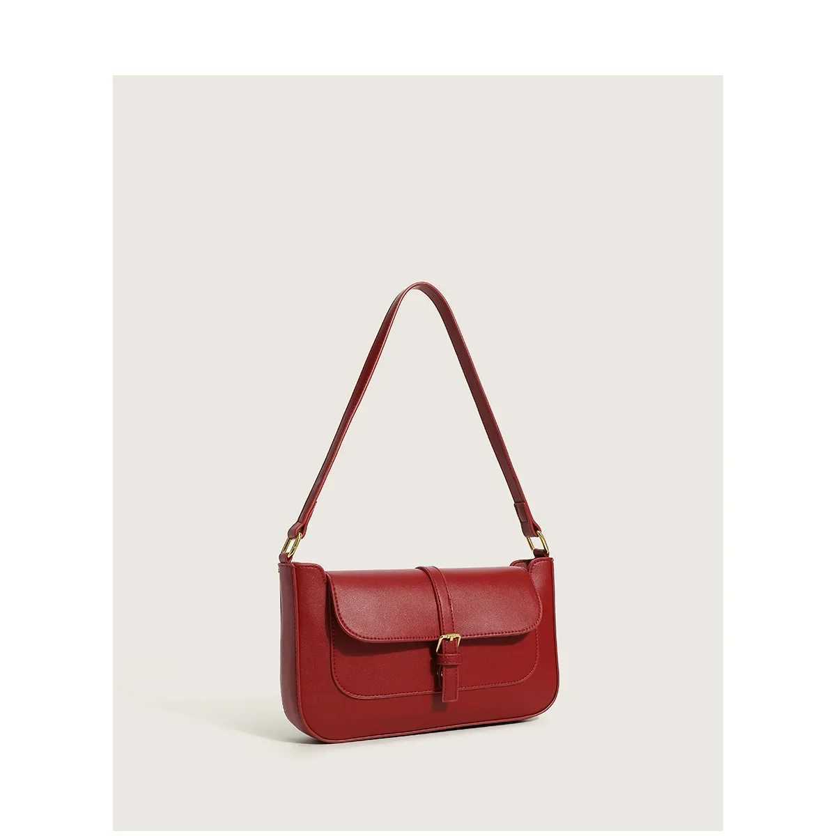 New Arrival Red Leather Shoulder Bags For Women Fashion Handbags For Women Designer Luxury Small Female Bags Ladies Purse T250318