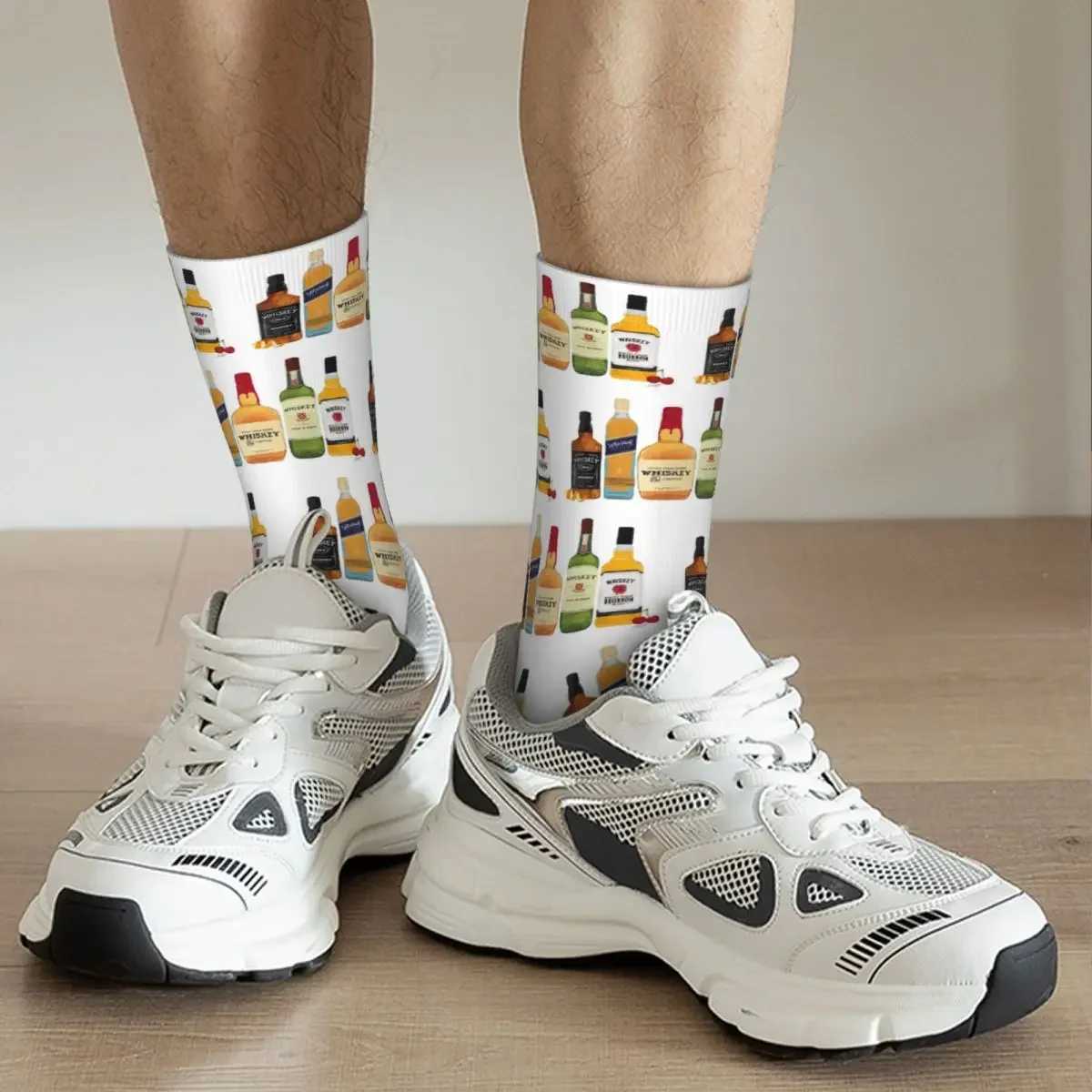 Bottle Illustration SOCKS Harajuku Sweat Absorption Long SOCKS Four Seasons Mens Gift Accessories X250319