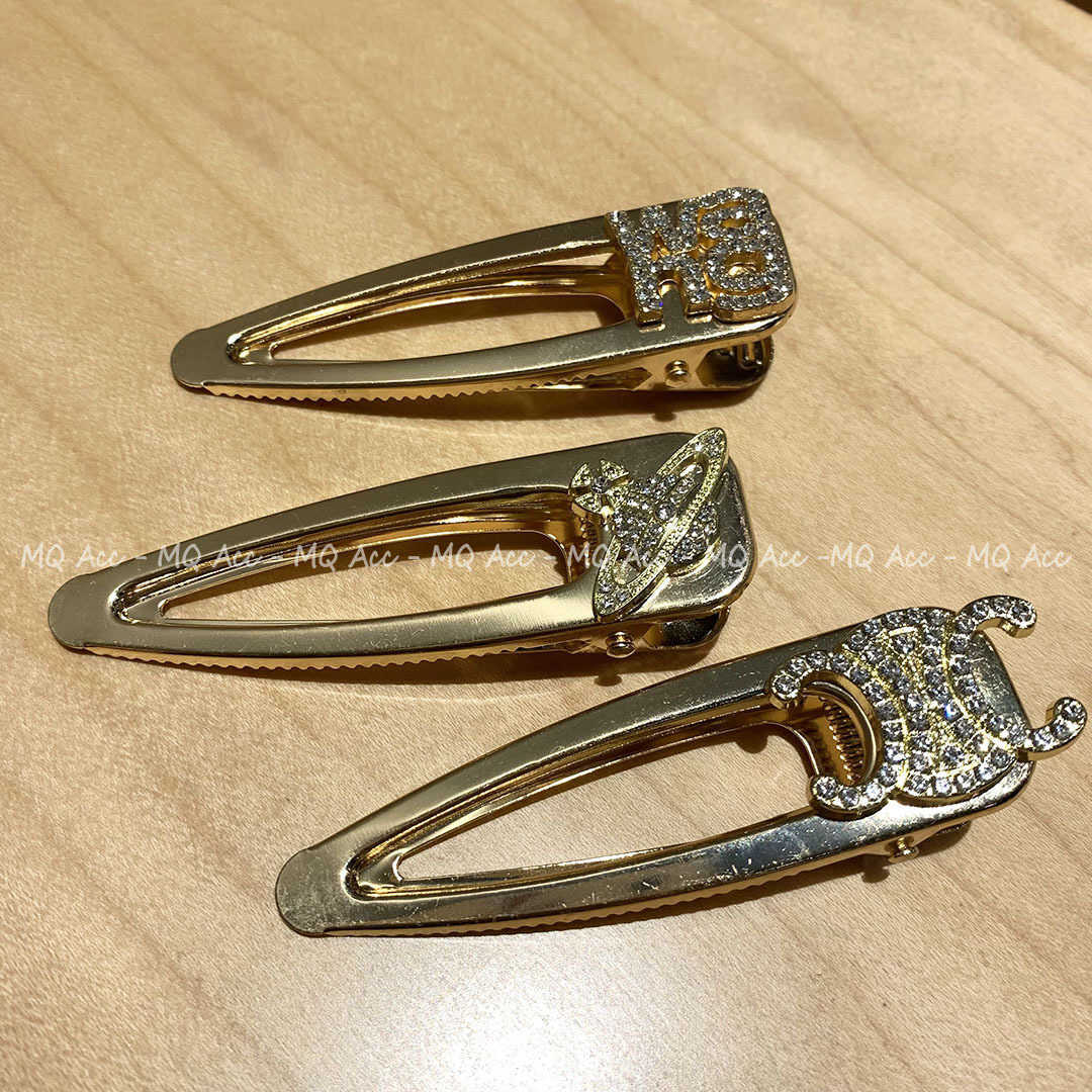 Hair Clips Barrettes Super Flash Premium Full Diamond Hairpin Large Three Dimensional Duckbill Clip Golden Rear Head Side H250318