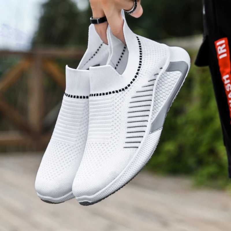 Socks Mouth Mens Shoes Lightweight Mens Sneakers Trendy Male Slip-on Casual Jogging Shoes Male Loafers Soft Sapatos Masculinos Z250319
