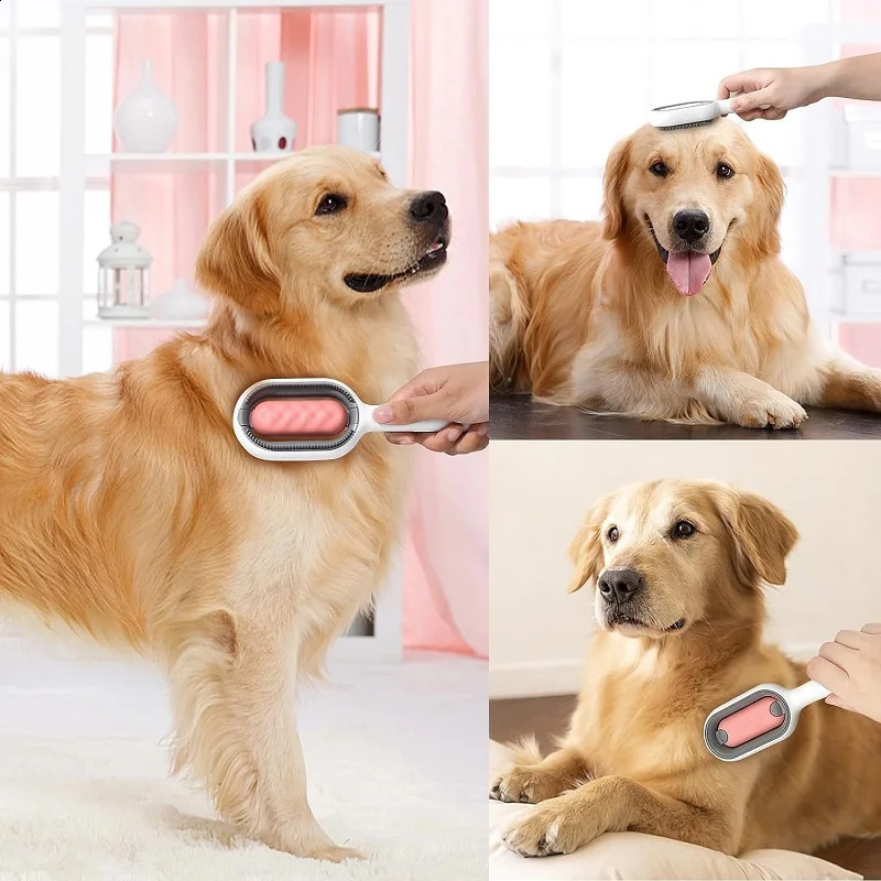 Cat and dog hair removal comb doublesided pet grooming brush cleaning cat adhesive tool 250318