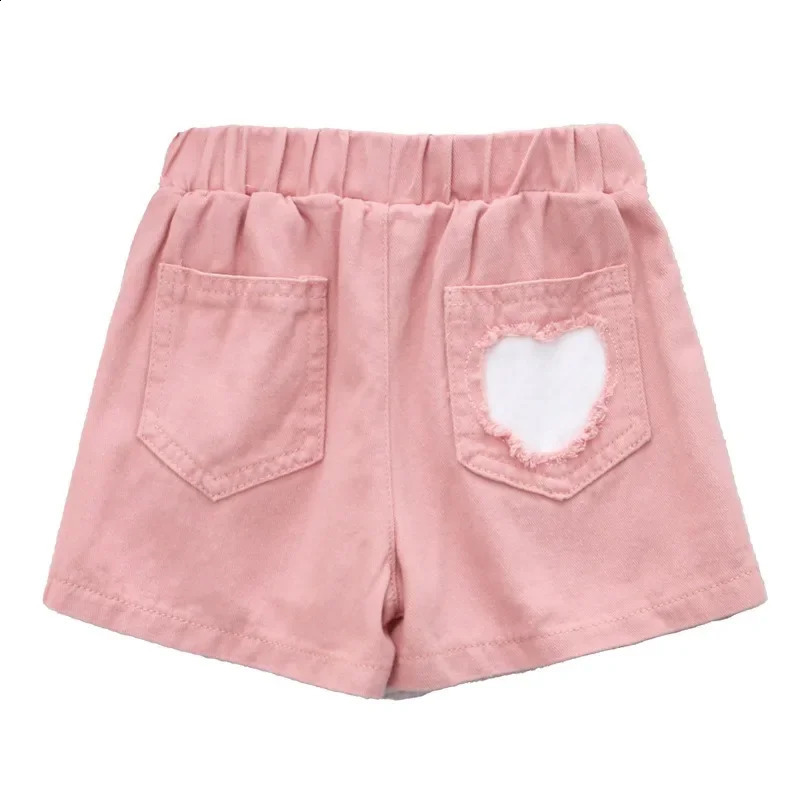 2025 Summer Kids Wears Pink Children Shorts Baby Cotton Pants Girls Pant Cartoon Children Casual Pants 3-6 Years 250319
