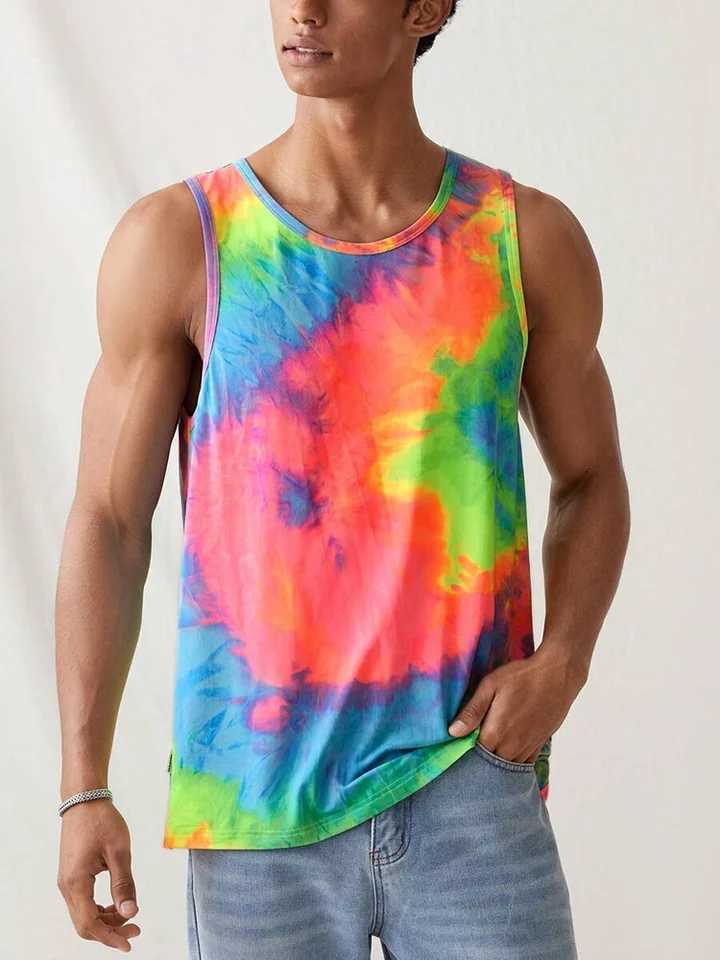 Summer Daily Leisure Mens Tank Top City Street Fashion Mens Tank Top Outdoor Sports Mens Sleeveless Top 3D Graffiti PrintingT250318